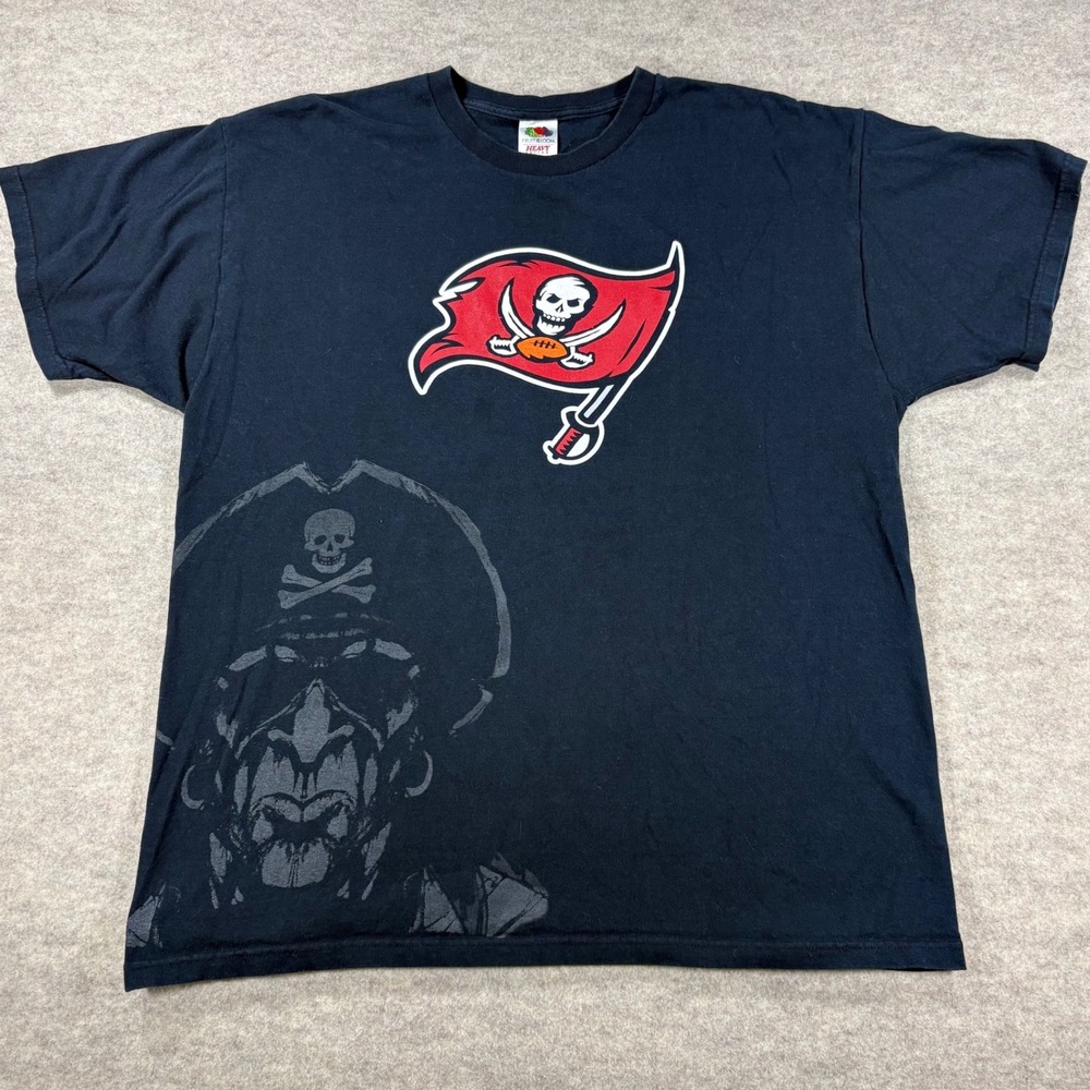 Fruit of the Loom Tampa Bay Buccaneers Chrysler Jeep T-Shirt Mens XL Black 2006